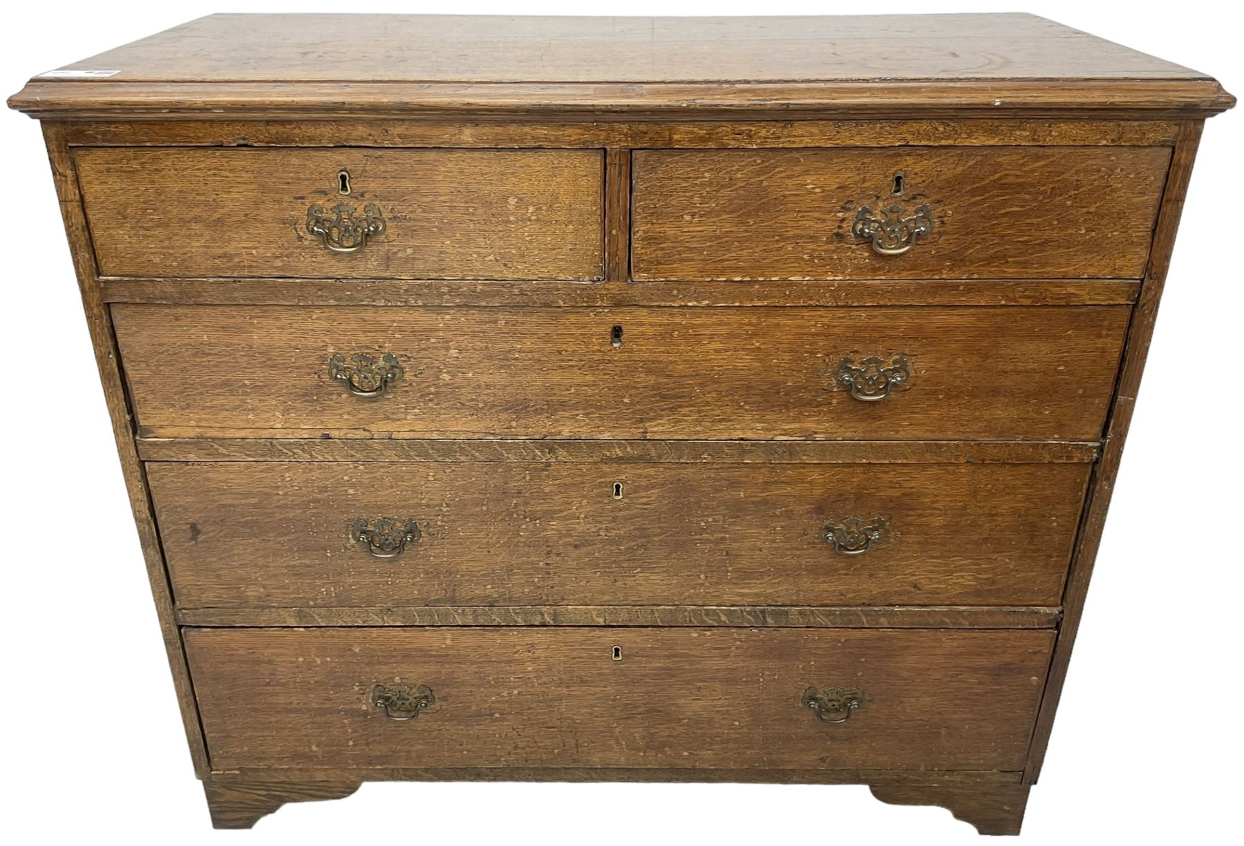 George III oak chest - Image 2 of 6