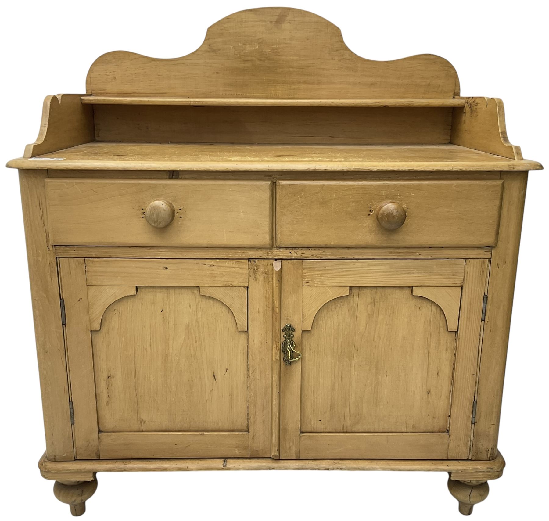 Victorian polished pine washstand side cabinet - Image 2 of 7