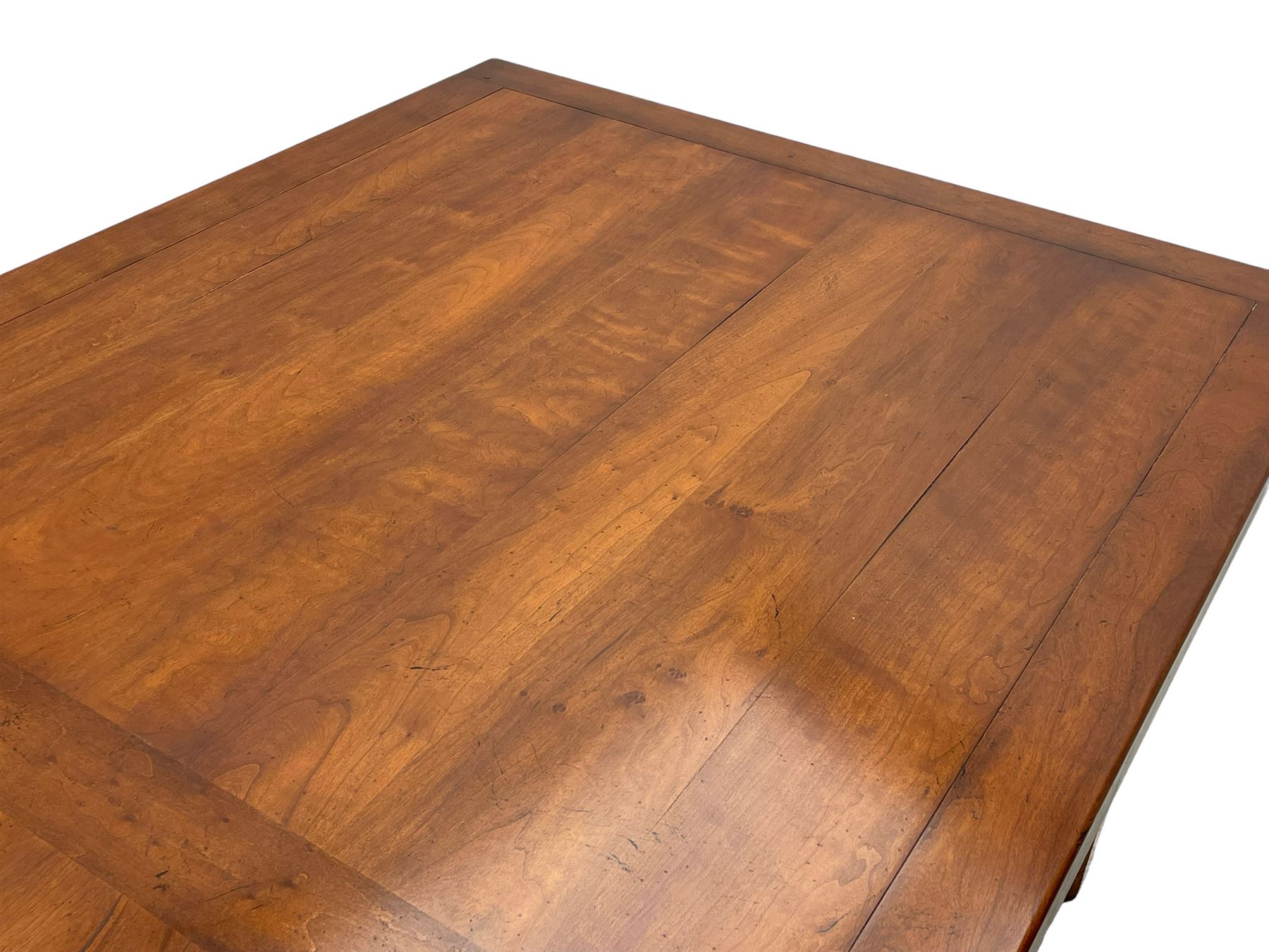 Contemporary French farmhouse design cherry wood dining table - Image 5 of 10