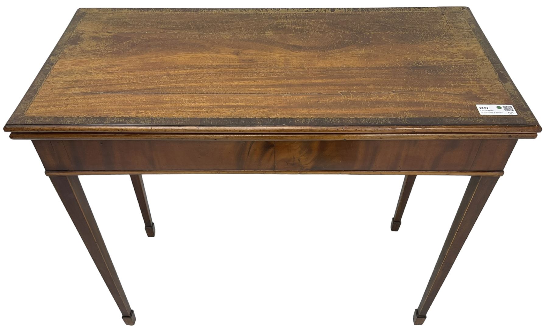 19th century mahogany card table - Image 7 of 8