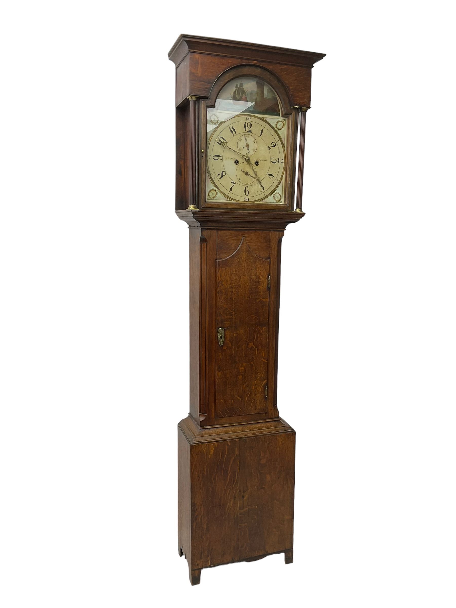 Thomas Fletcher of Gateshead (Tyne-and-Wear) Eight-day oak longcase clock c 1820 - Bild 2 aus 7