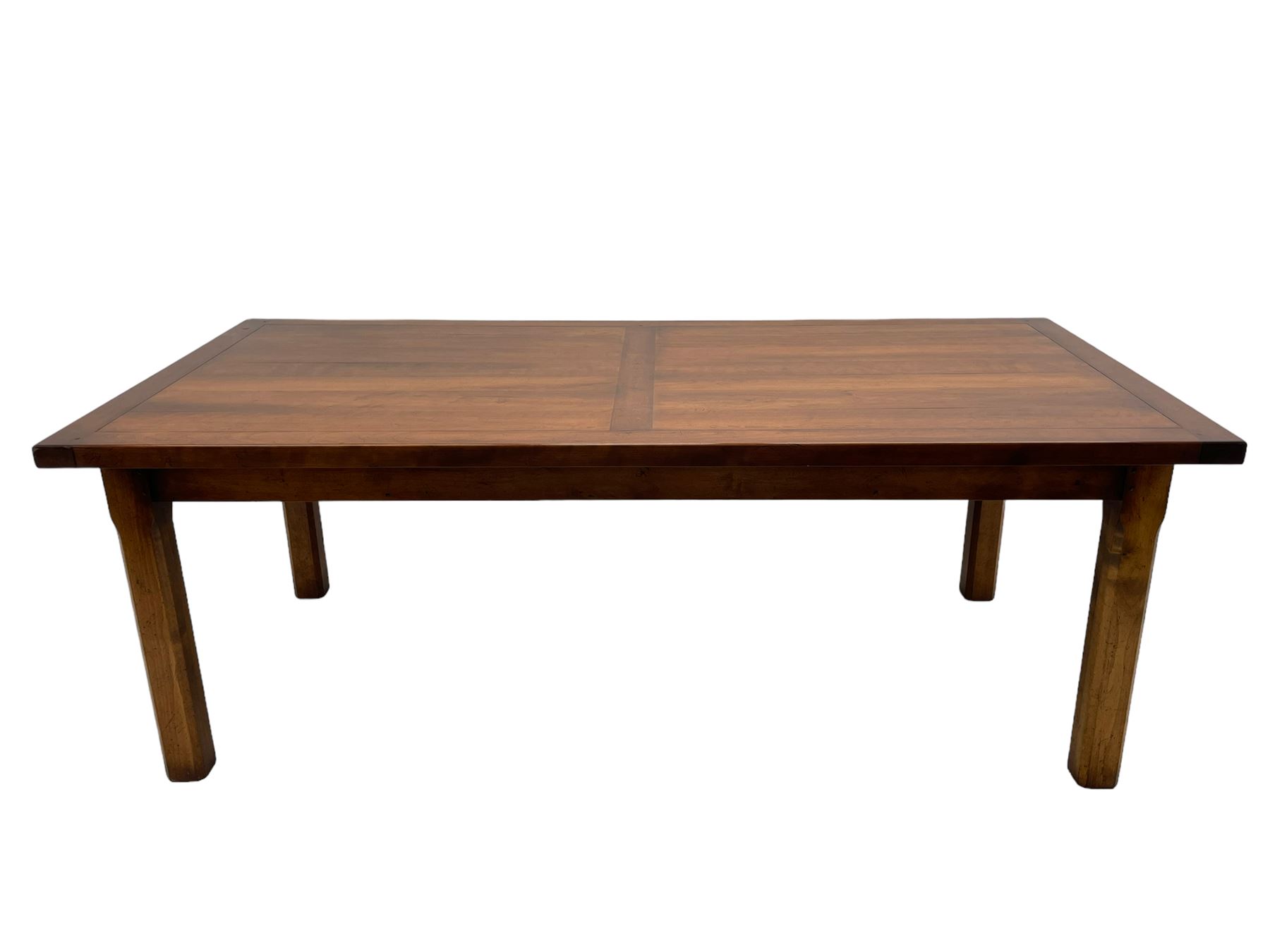 Contemporary French farmhouse design cherry wood dining table - Image 6 of 10