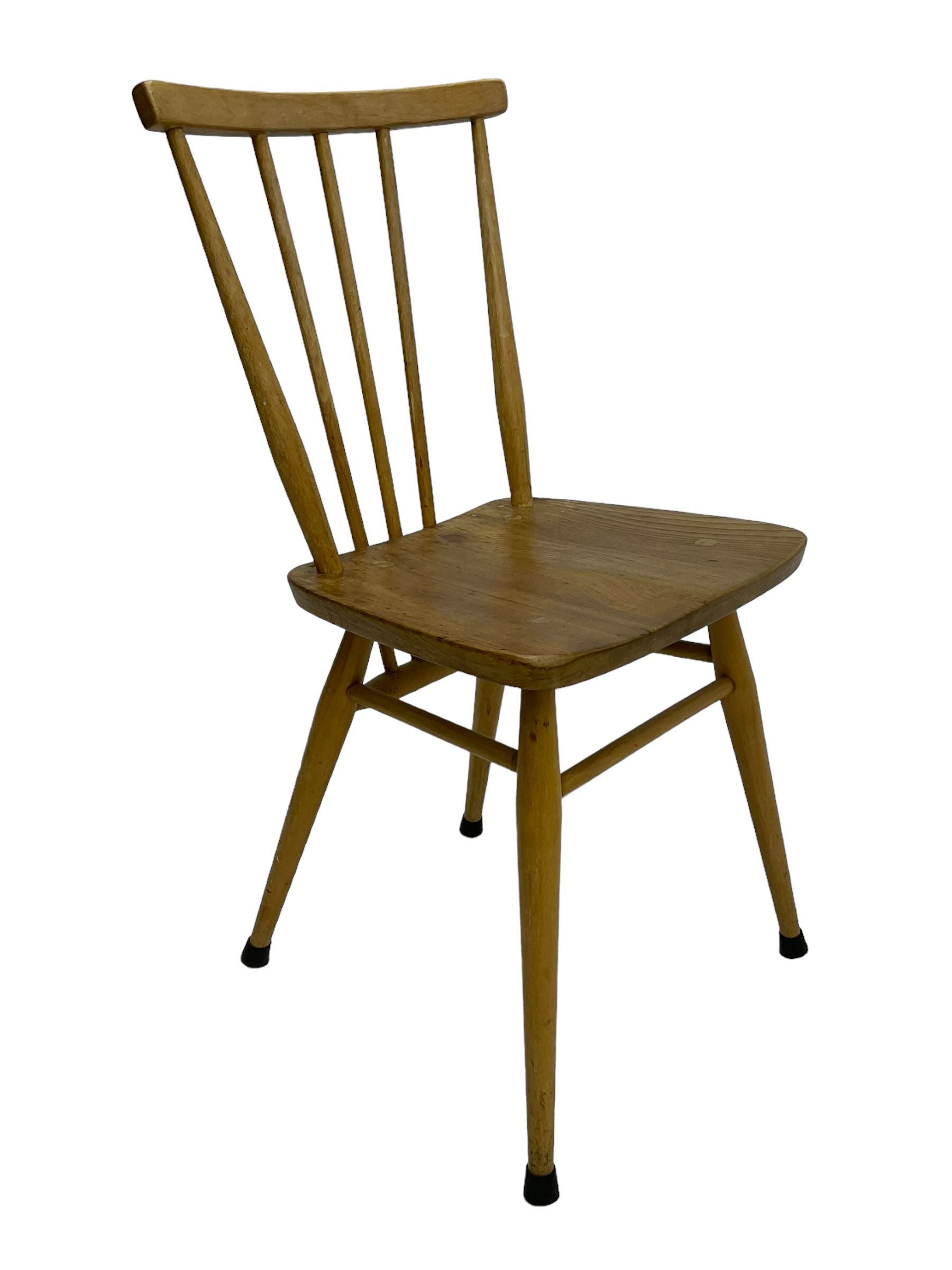 Ercol - set of three elm and beech model '391 All-Purpose Windsor Chairs' - Image 2 of 5