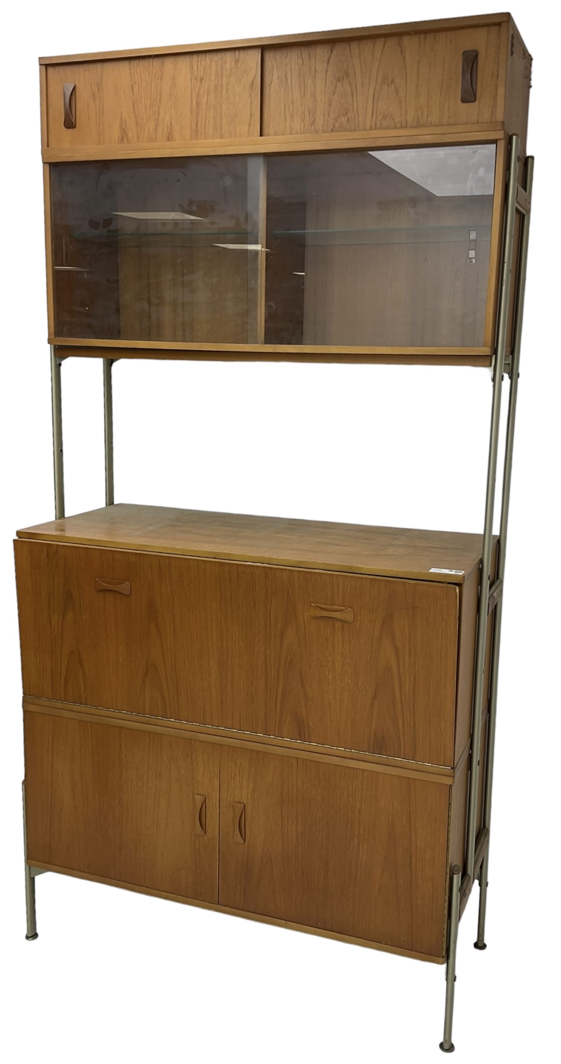 Remploy - mid-20th century teak sectional wall display unit or room divider - Image 2 of 5