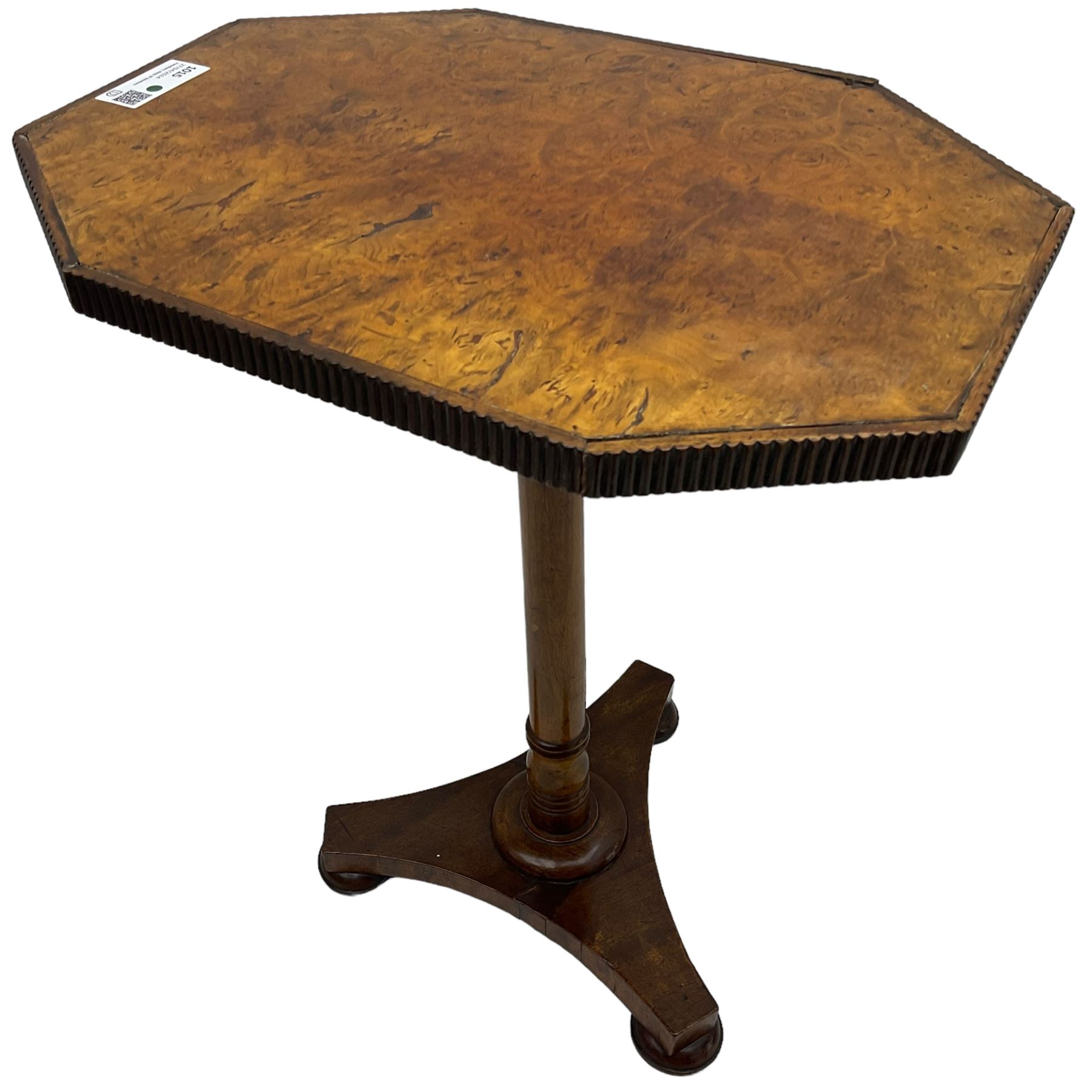 Simkin of London - 19th century figured walnut and mahogany occasional table - Image 2 of 5