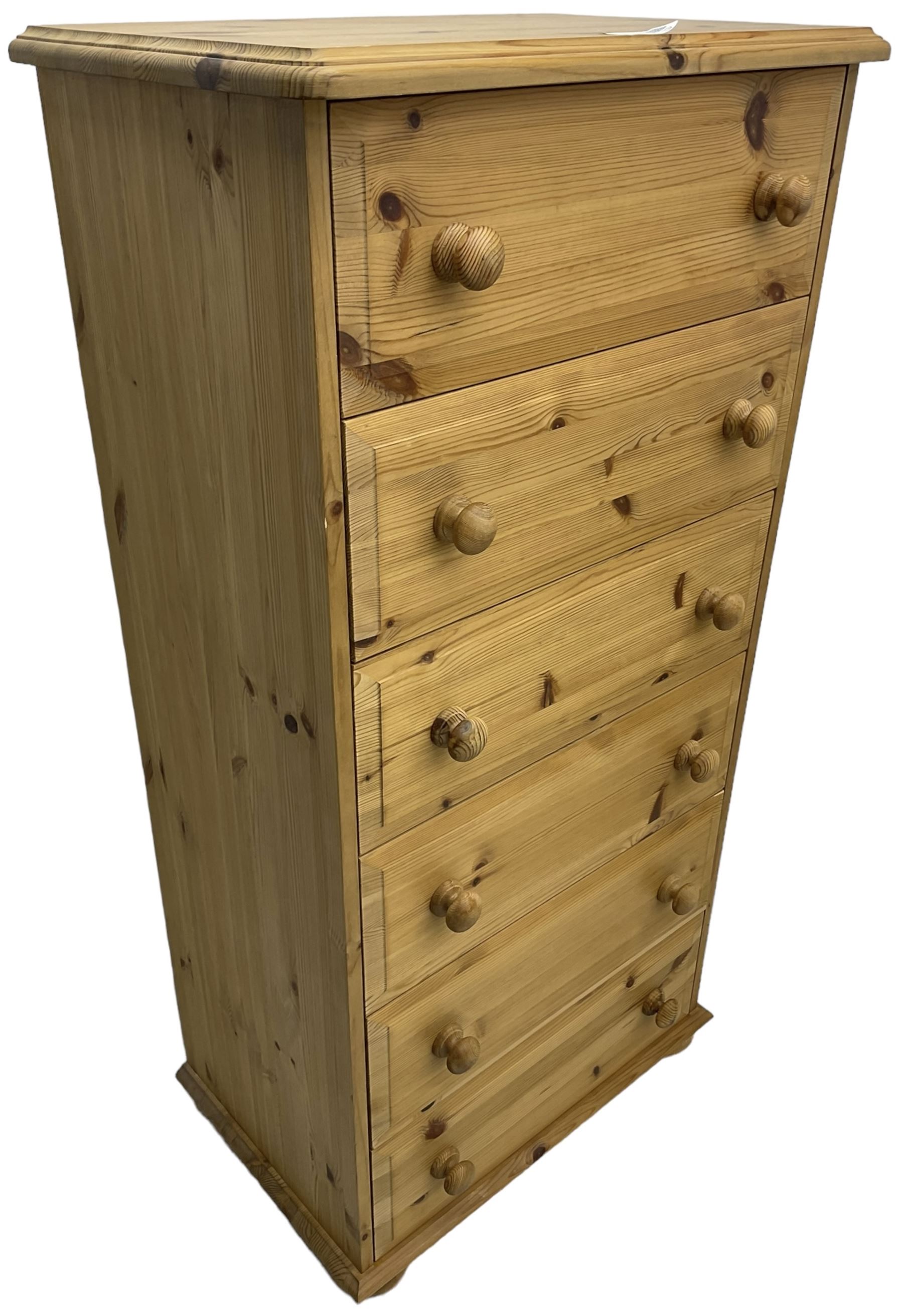 Traditional pine tall chest - Image 4 of 6