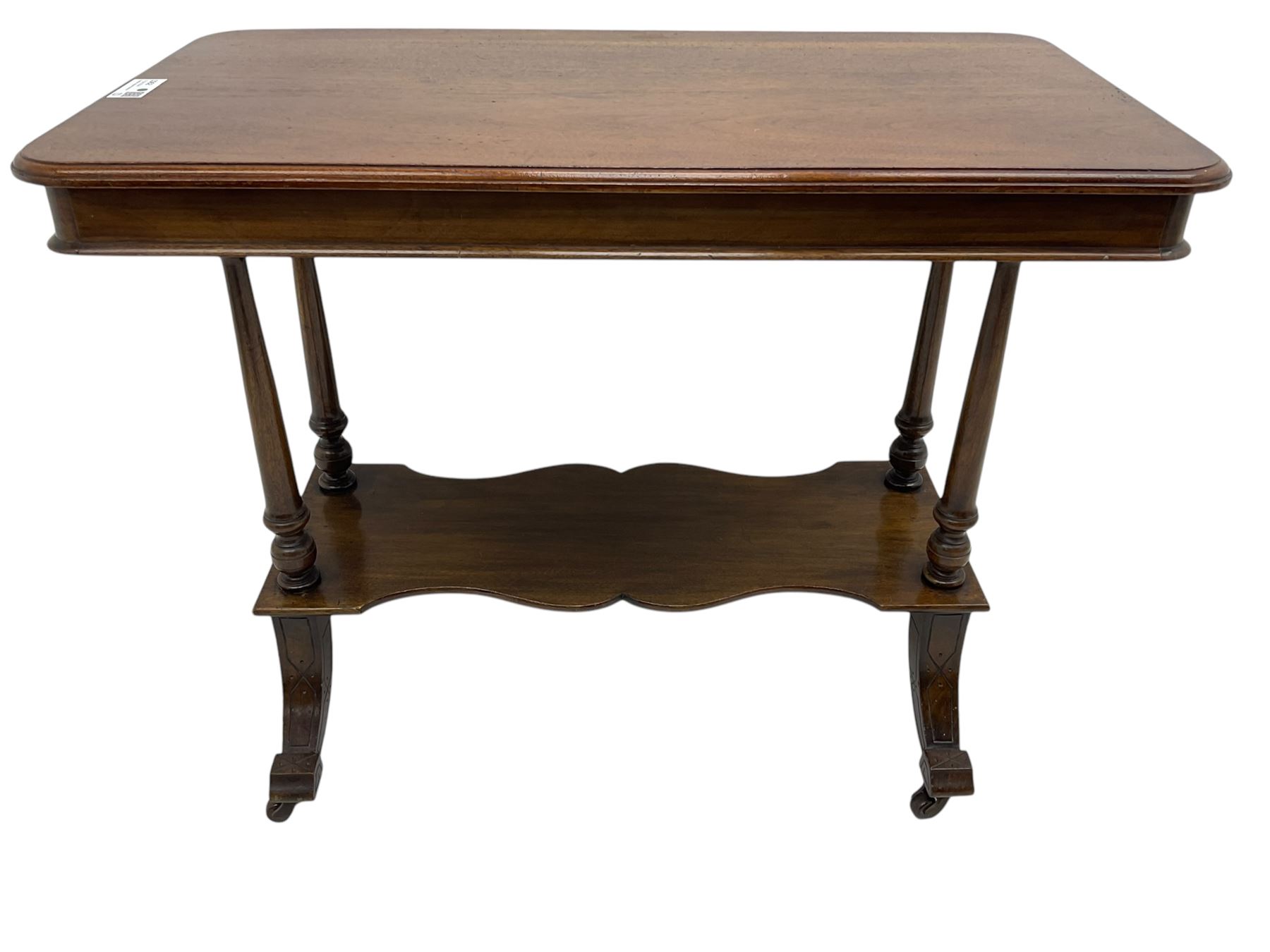 Late Victorian mahogany Aesthetic movement side table - Image 7 of 8