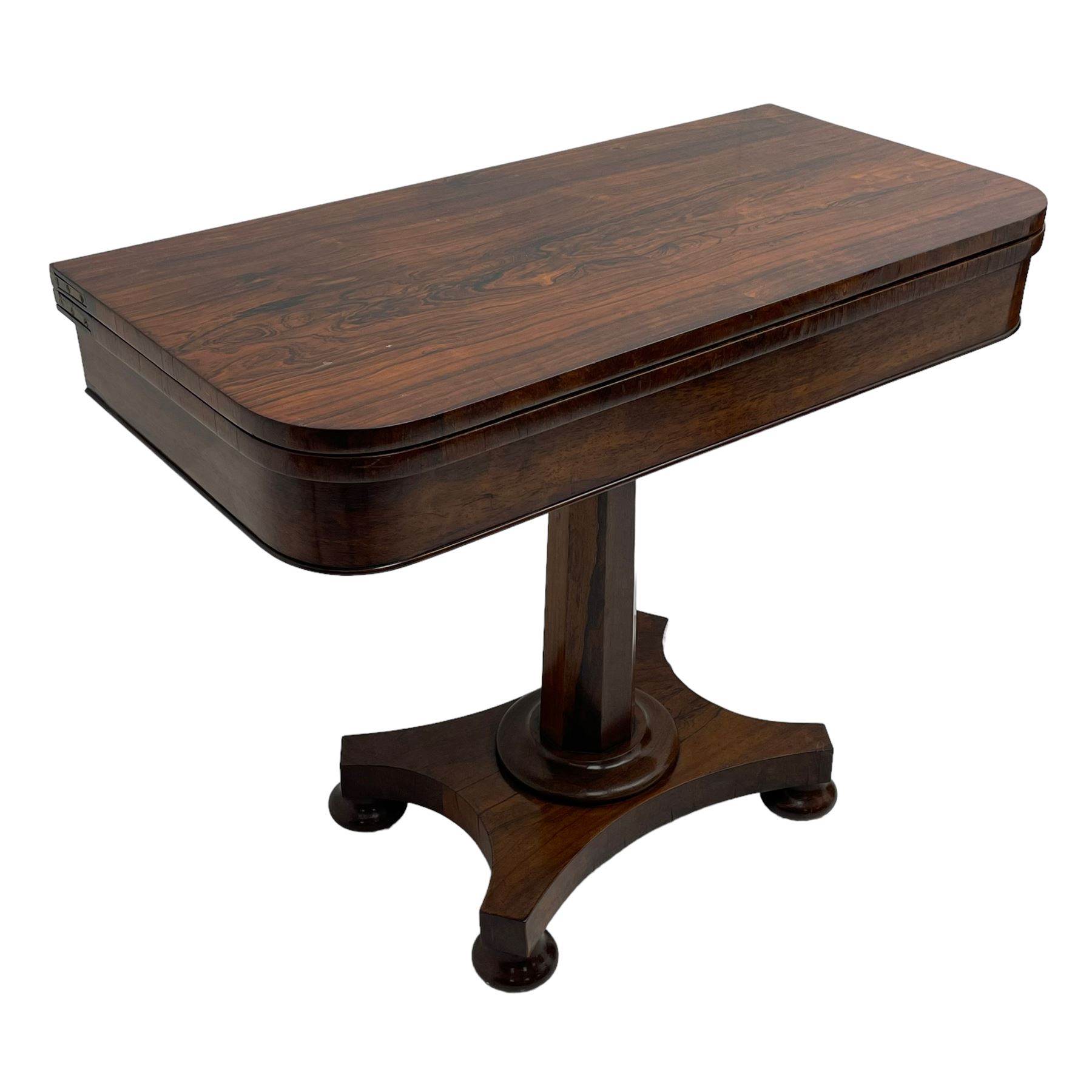 Early Victorian rosewood card table - Image 11 of 11