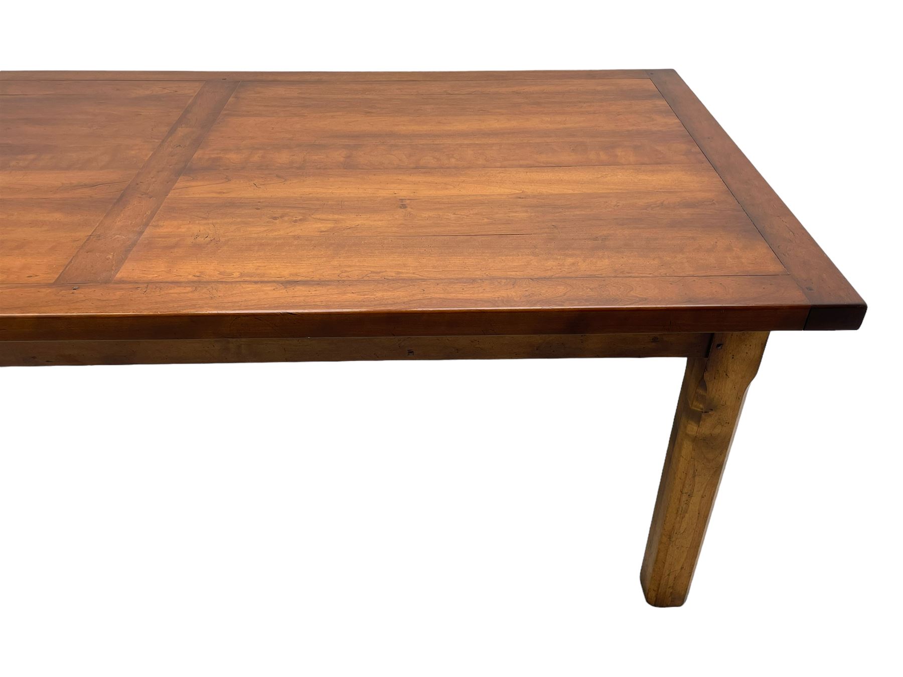 Contemporary French farmhouse design cherry wood dining table - Image 8 of 10