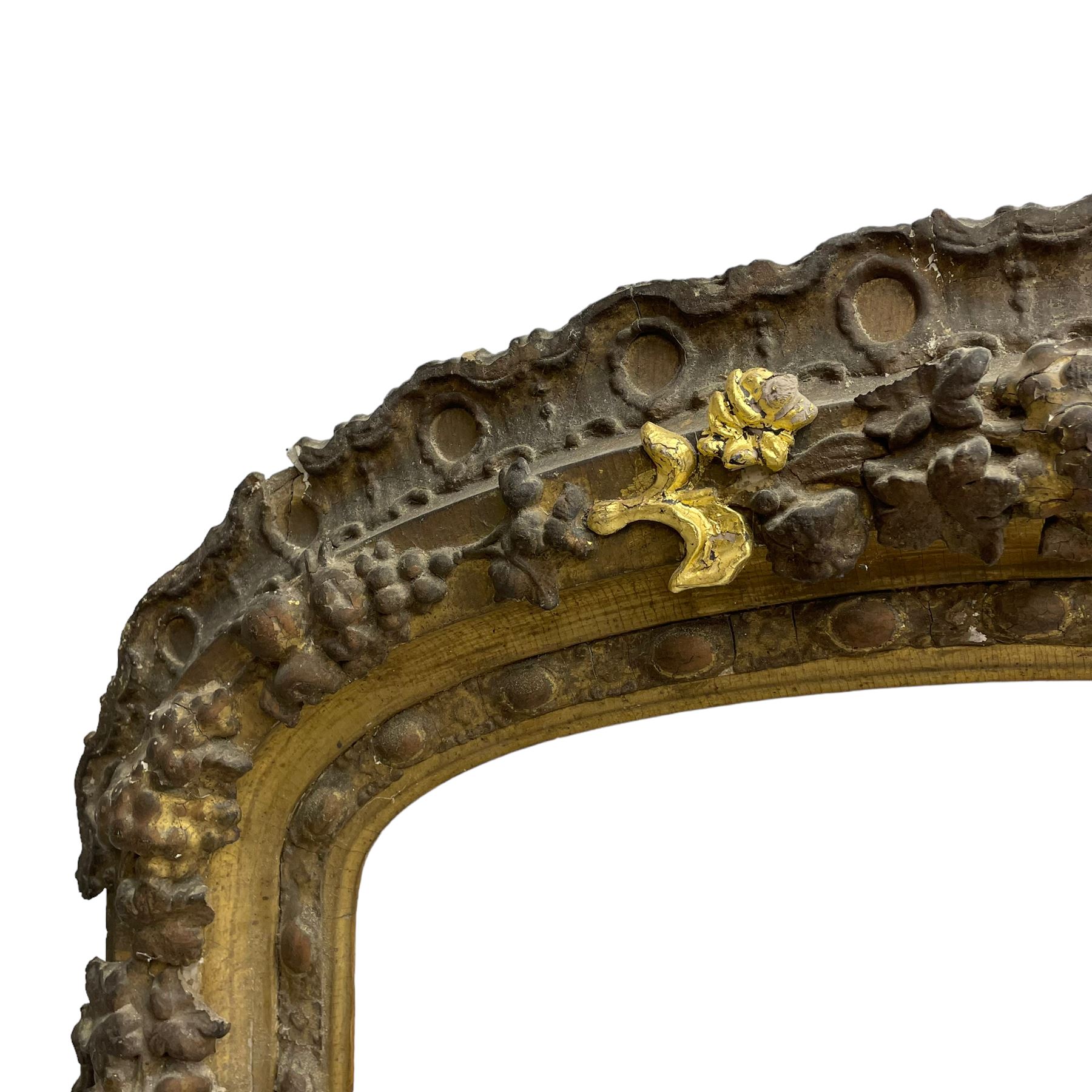 19th century giltwood and gesso moulded picture or mirror frame - Image 3 of 12