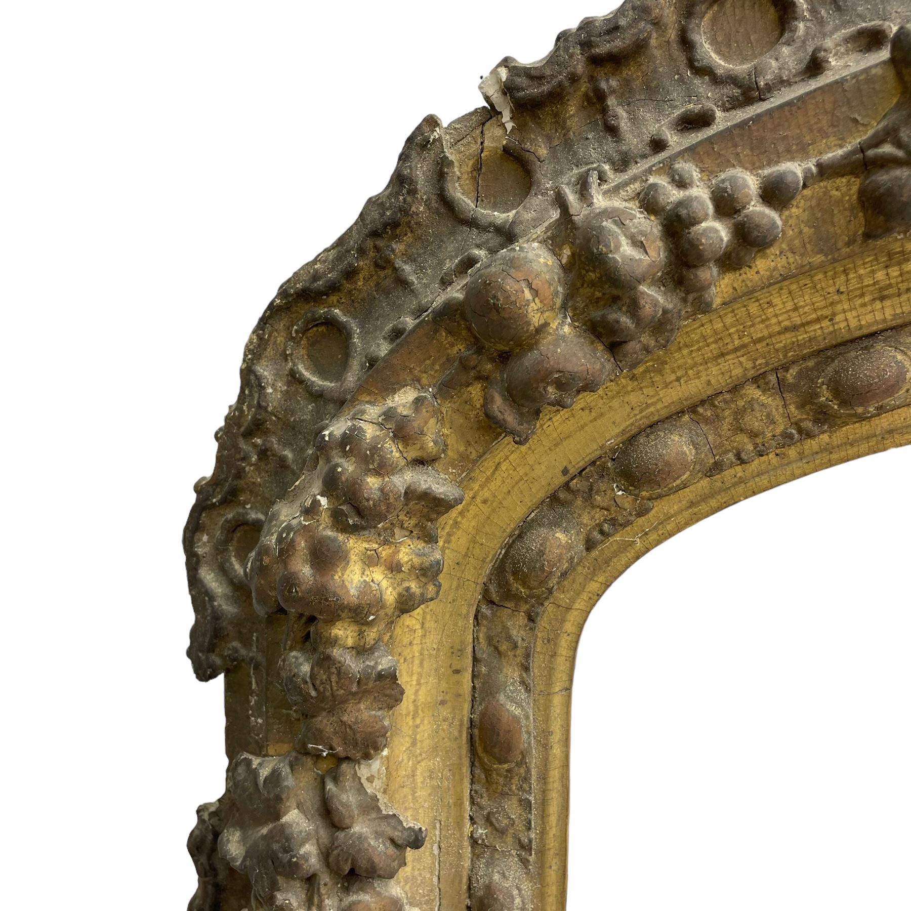 19th century giltwood and gesso moulded picture or mirror frame - Image 10 of 12