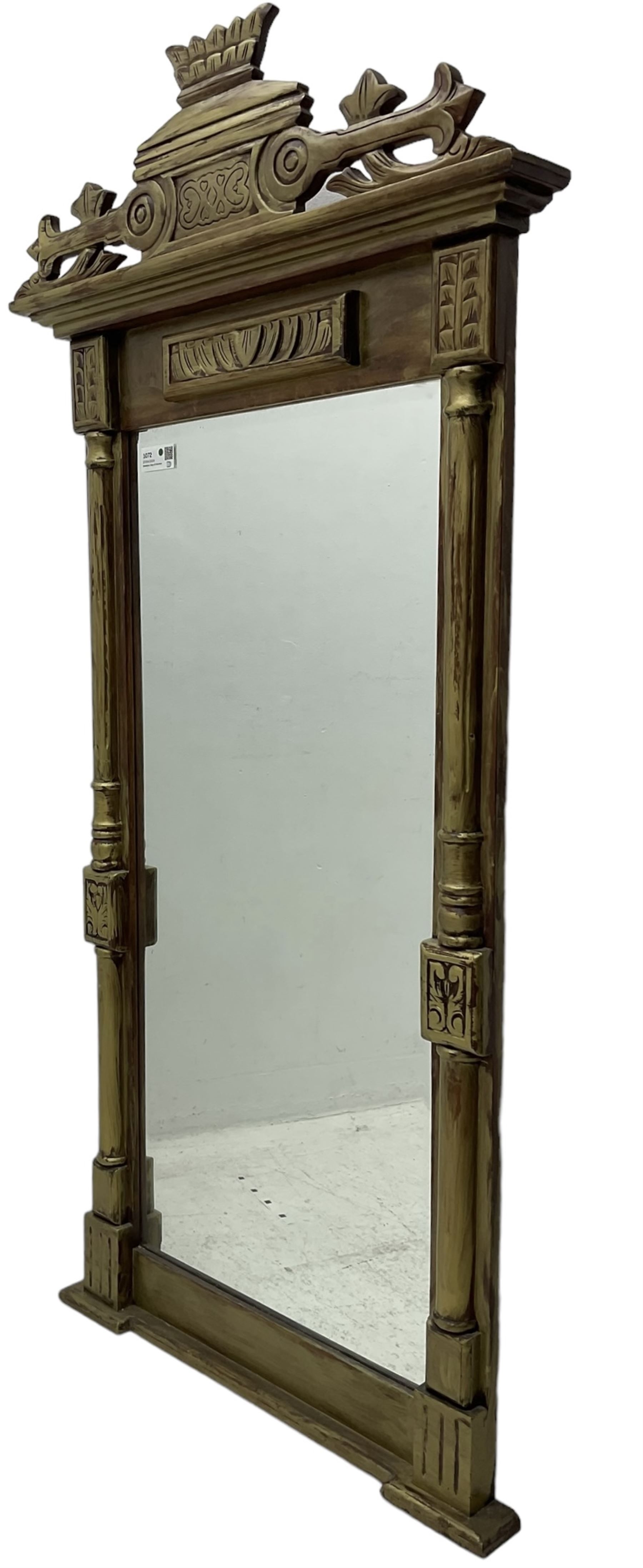 Georgian design gilt hardwood wall mirror