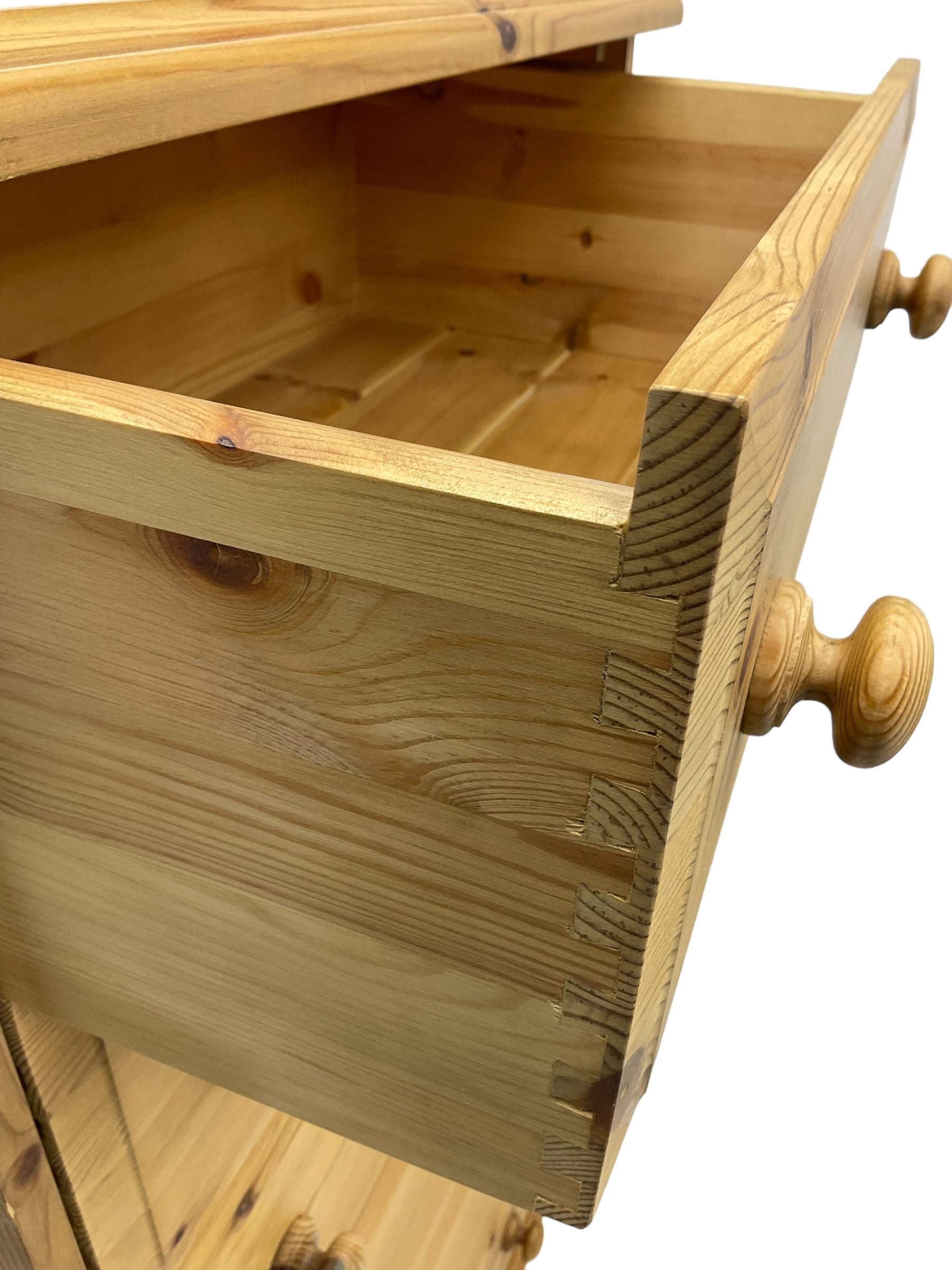 Traditional pine tall chest - Image 3 of 6