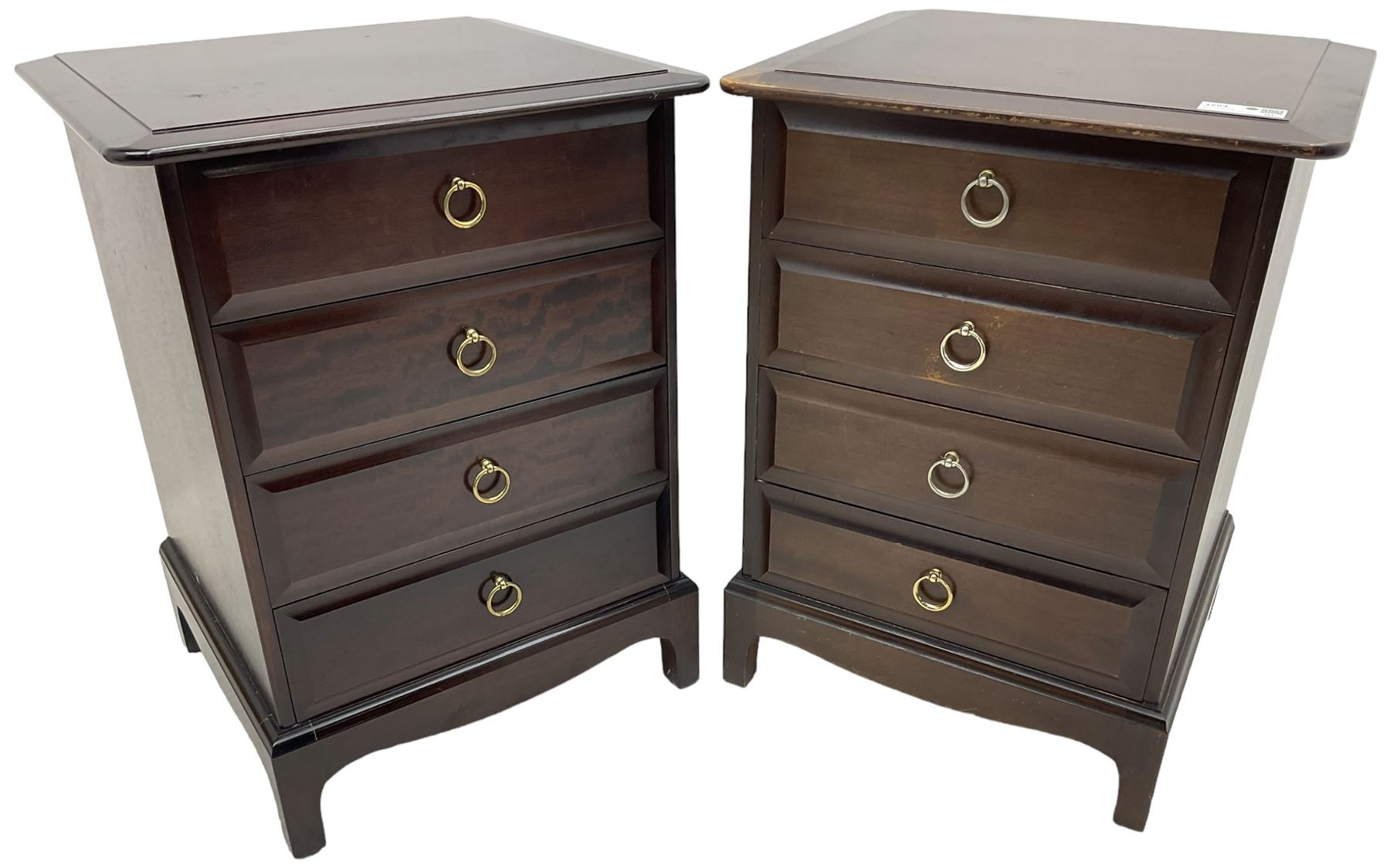 Pair of Stag Minstrel mahogany four drawer chests - Image 4 of 5