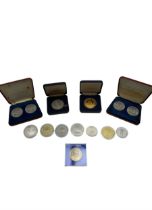 Coins including Queen Elizabeth II Bermuda 1964 crown