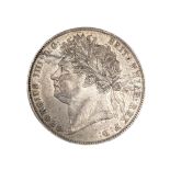 George IIII 1820 silver half crown coin