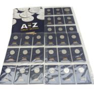 Queen Elizabeth II United Kingdom 2018 A to Z ten pence coin collection