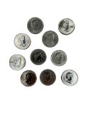 Ten Queen Elizabeth II Canada one ounce fine silver five dollar coins