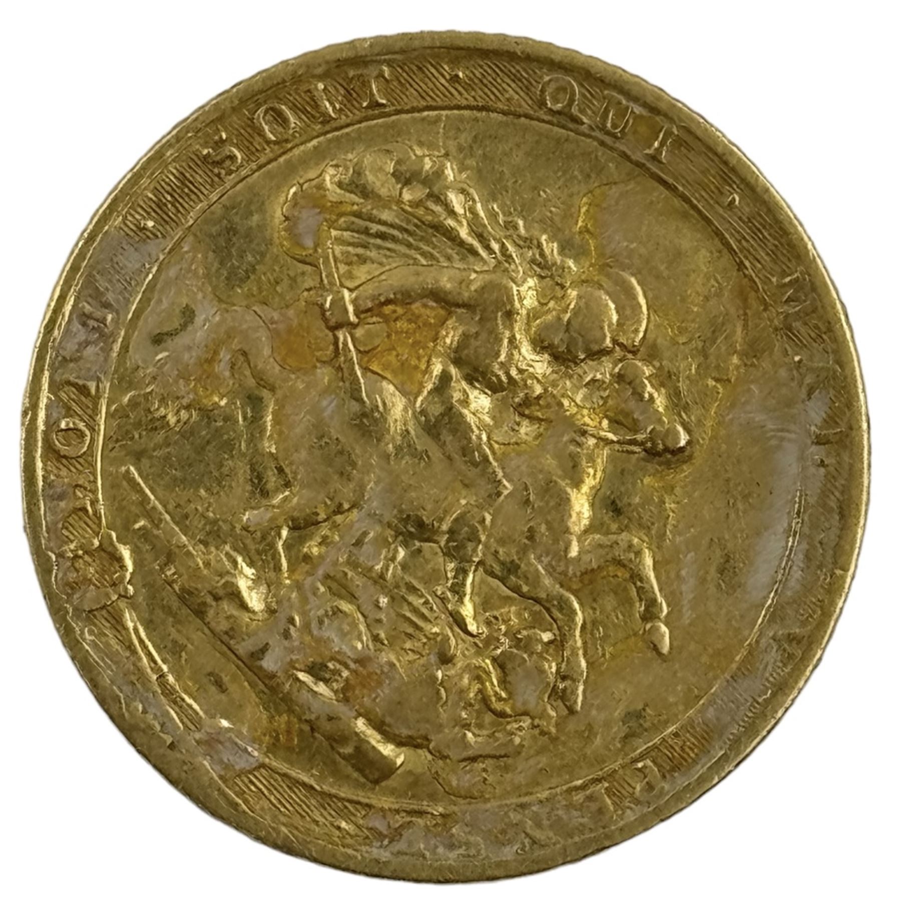 George III 1820 gold full sovereign coin - Image 2 of 2