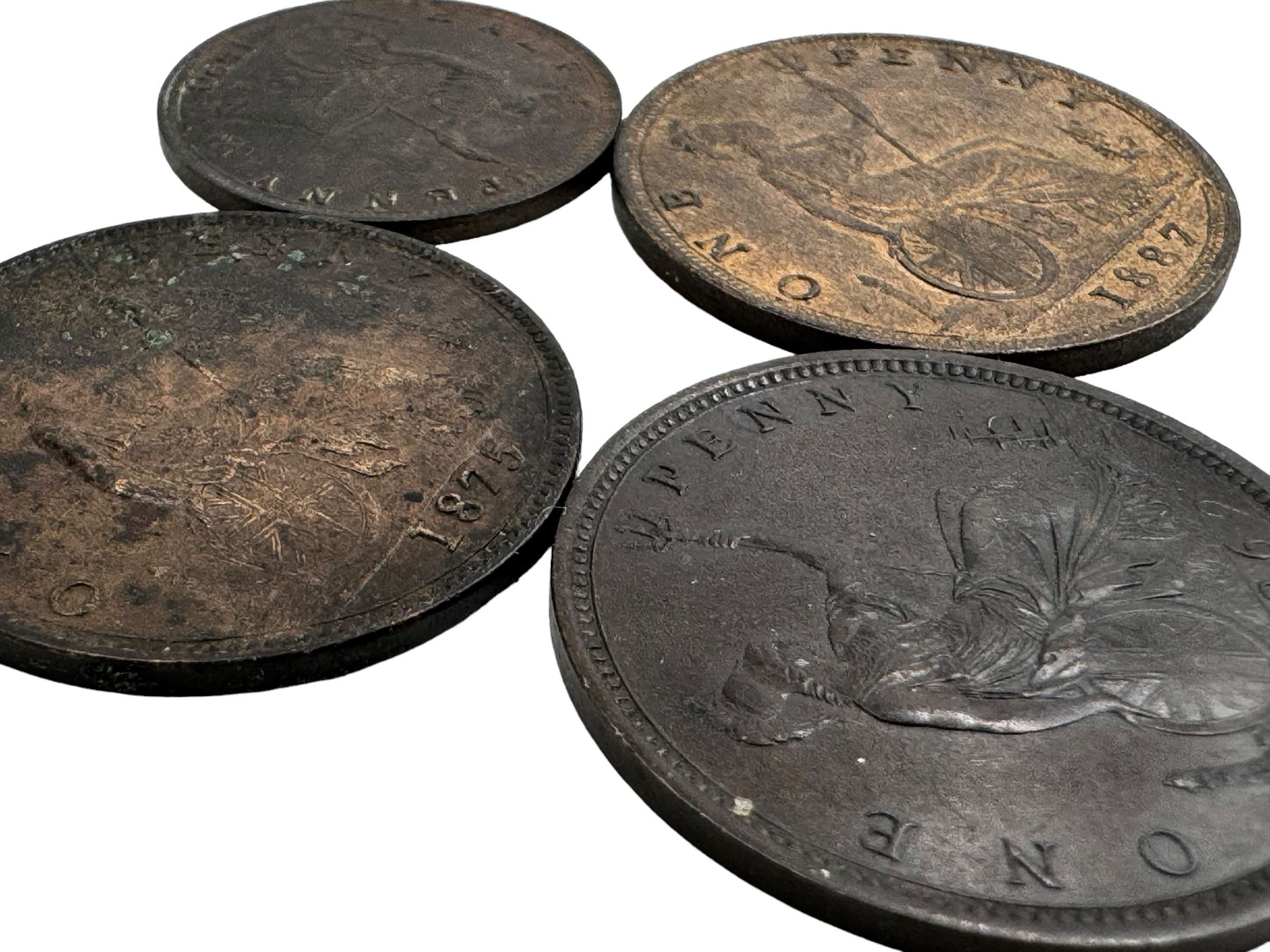 Three Queen Victoria bun head pennies - Image 3 of 5