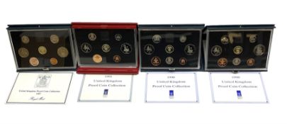 Four The Royal Mint United Kingdom proof coin collections