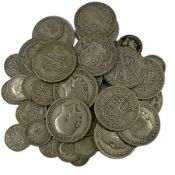 Approximately 340 grams of Great British pre 1947 silver coins