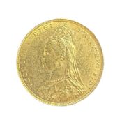 Queen Victoria 1890 gold full sovereign coin