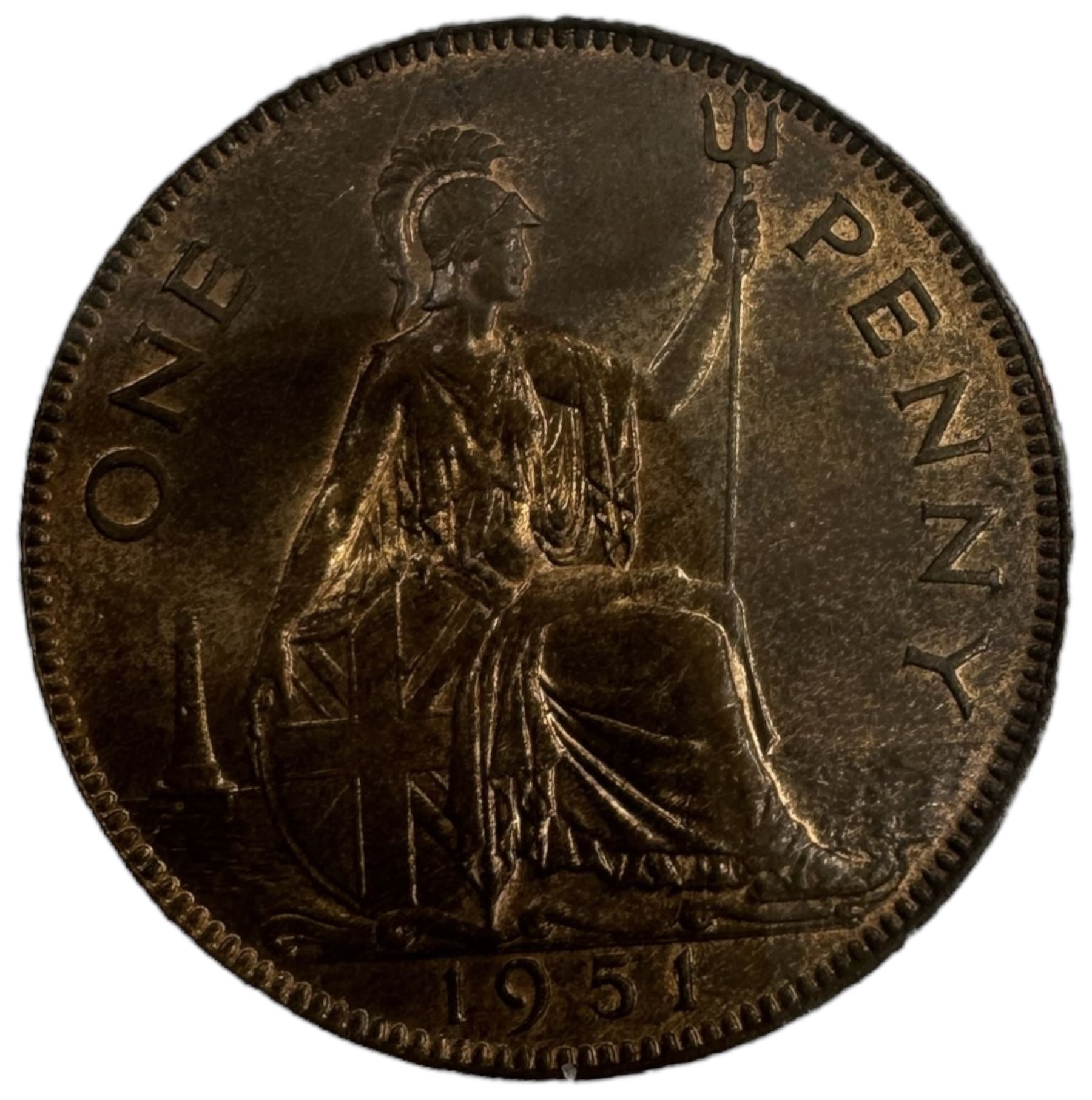 King George VI 1951 one penny coin - Image 2 of 5