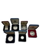 Three The Royal Mint United Kingdom silver proof crown coins dated 1977 'The Queen's Silver Jubilee'