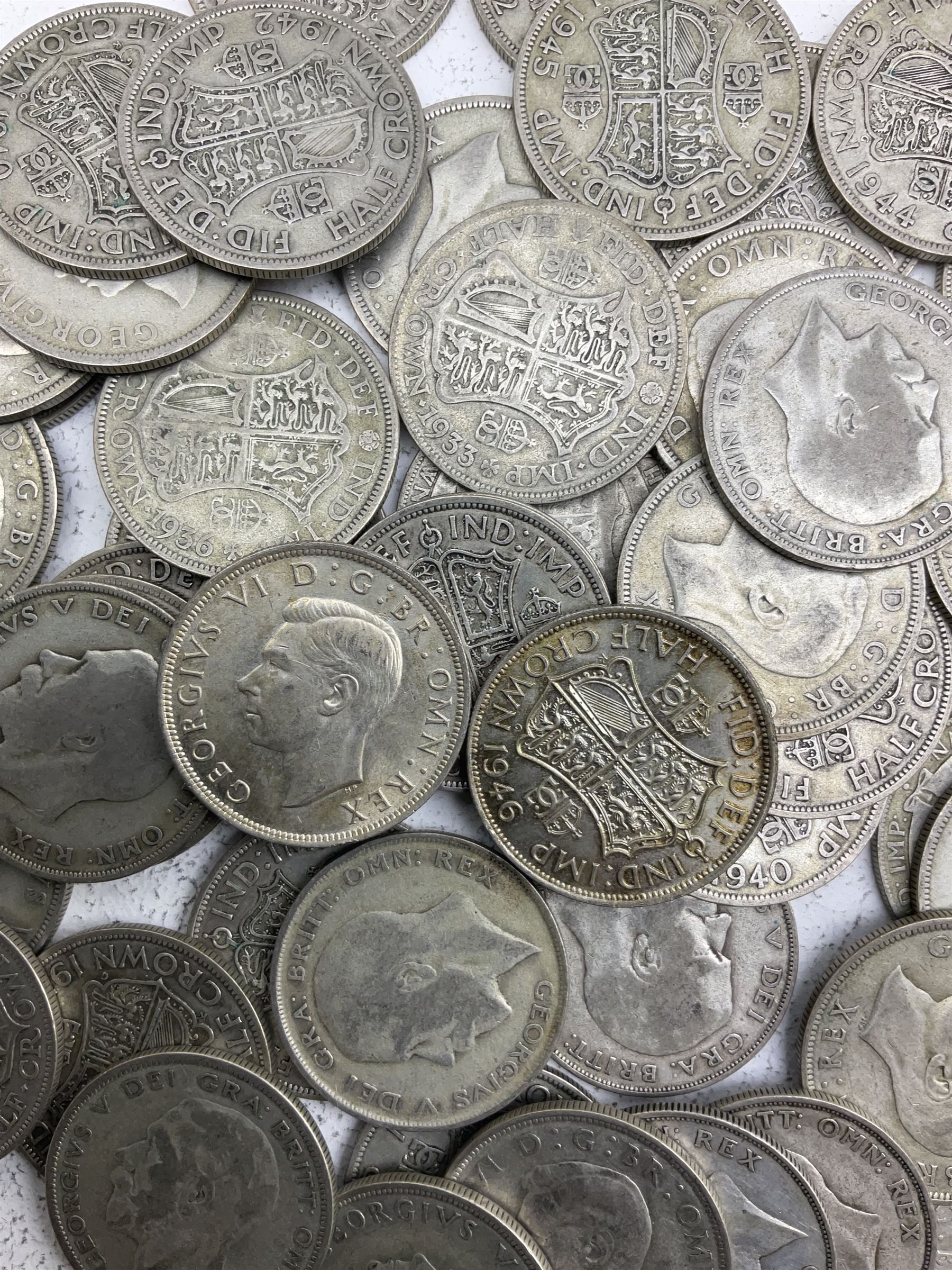 Approximately 705 grams of Great British pre 1947 silver half crown coins - Image 4 of 4