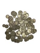 Approximately 780 grams of Great British pre 1947 silver coins