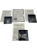 Three 24 carat gold one gram coins and one 24 carat 1.244 gram coin