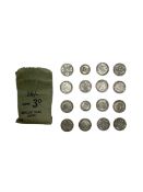 Approximately 140 grams of Great British pre 1947 silver coins and two King George VI two shillings