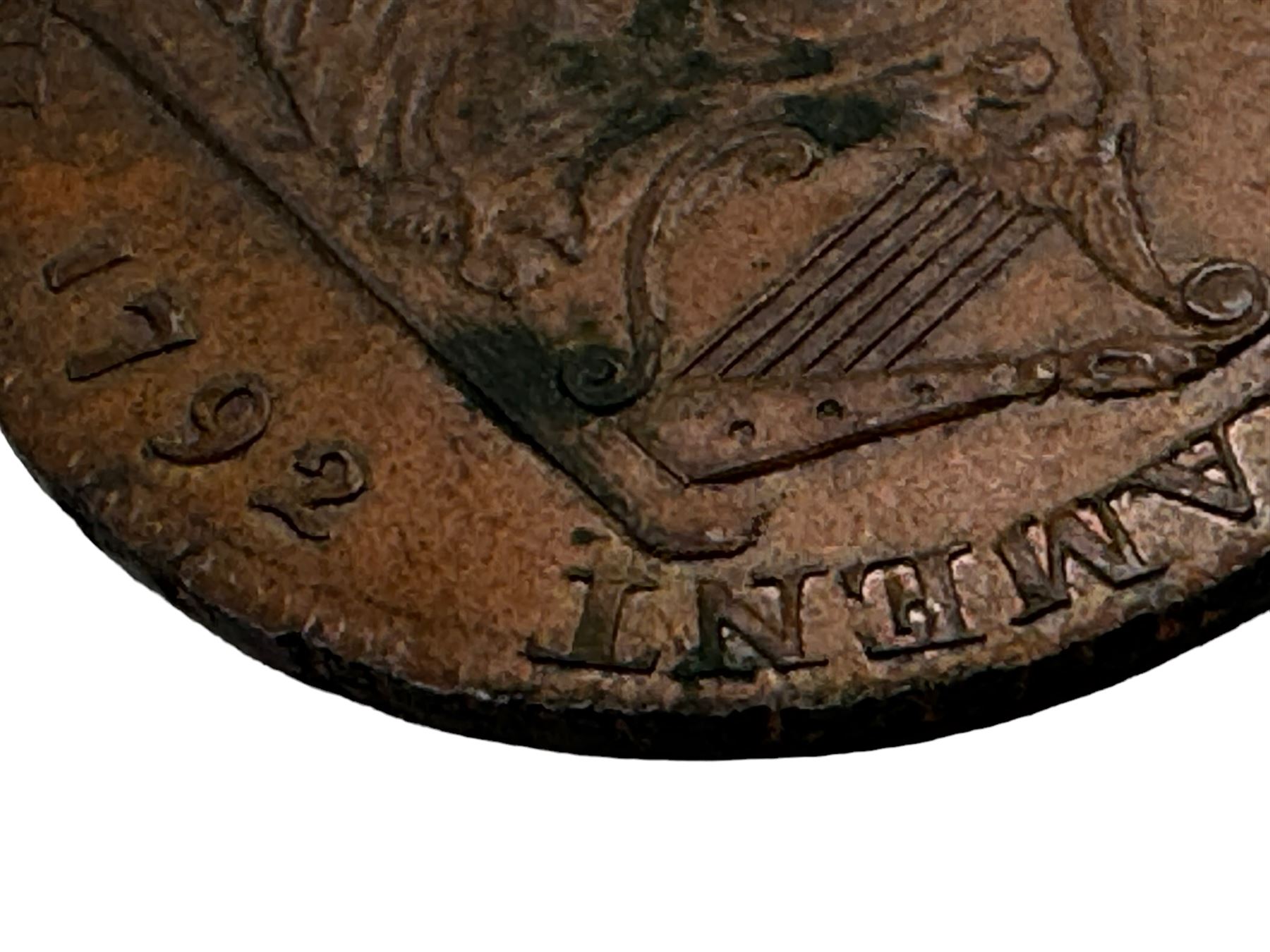 Camac Kyan and Camac Irish 1792 halfpenny token - Image 6 of 7