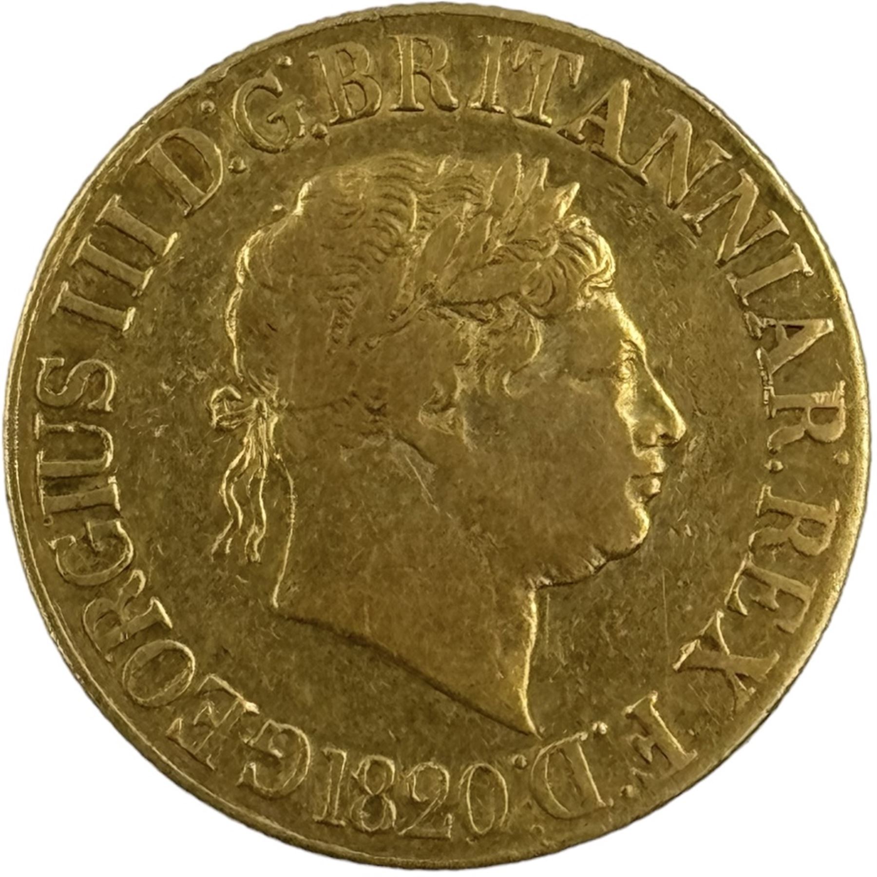 George III 1820 gold full sovereign coin