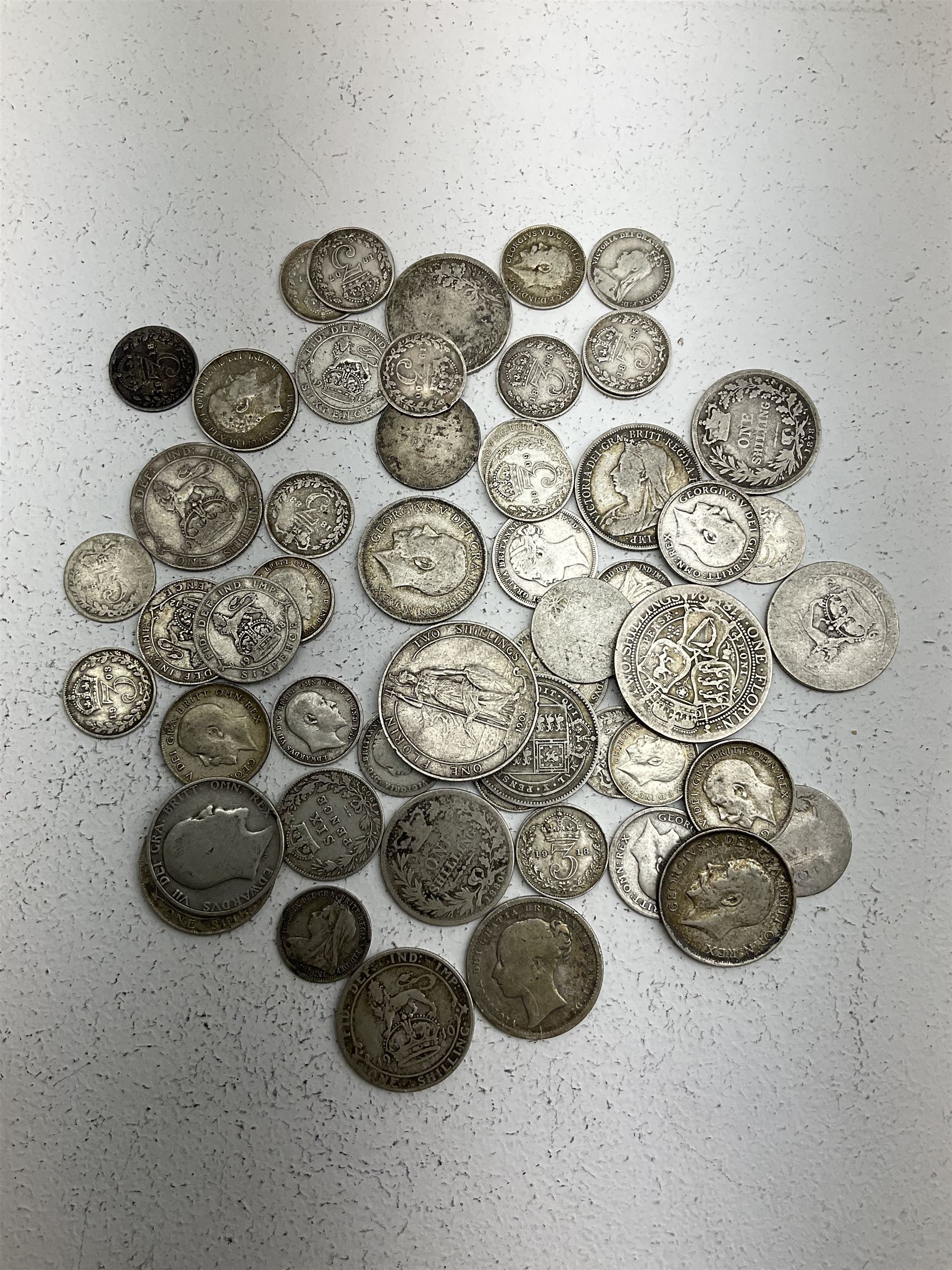 Approximately 165 grams of Great British pre 1920 silver coins - Bild 2 aus 3