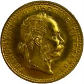 Austrian 1915 restrike gold one ducat coin