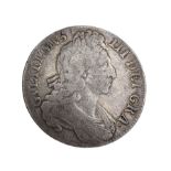 William III 1696 silver crown coin