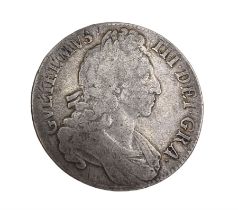 William III 1696 silver crown coin