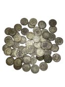 Approximately 860 grams of Great British pre 1947 silver half crown coins