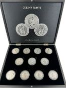 Eleven Queen Elizabeth II 'Queen's Beasts' two ounce fine silver coins