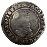 James I Irish 17th century silver one shilling coin