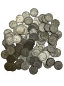 Approximately 1100 grams of Great British pre 1947 silver two shillings coins