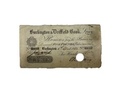 Burlington & Driffield Bank five pound note