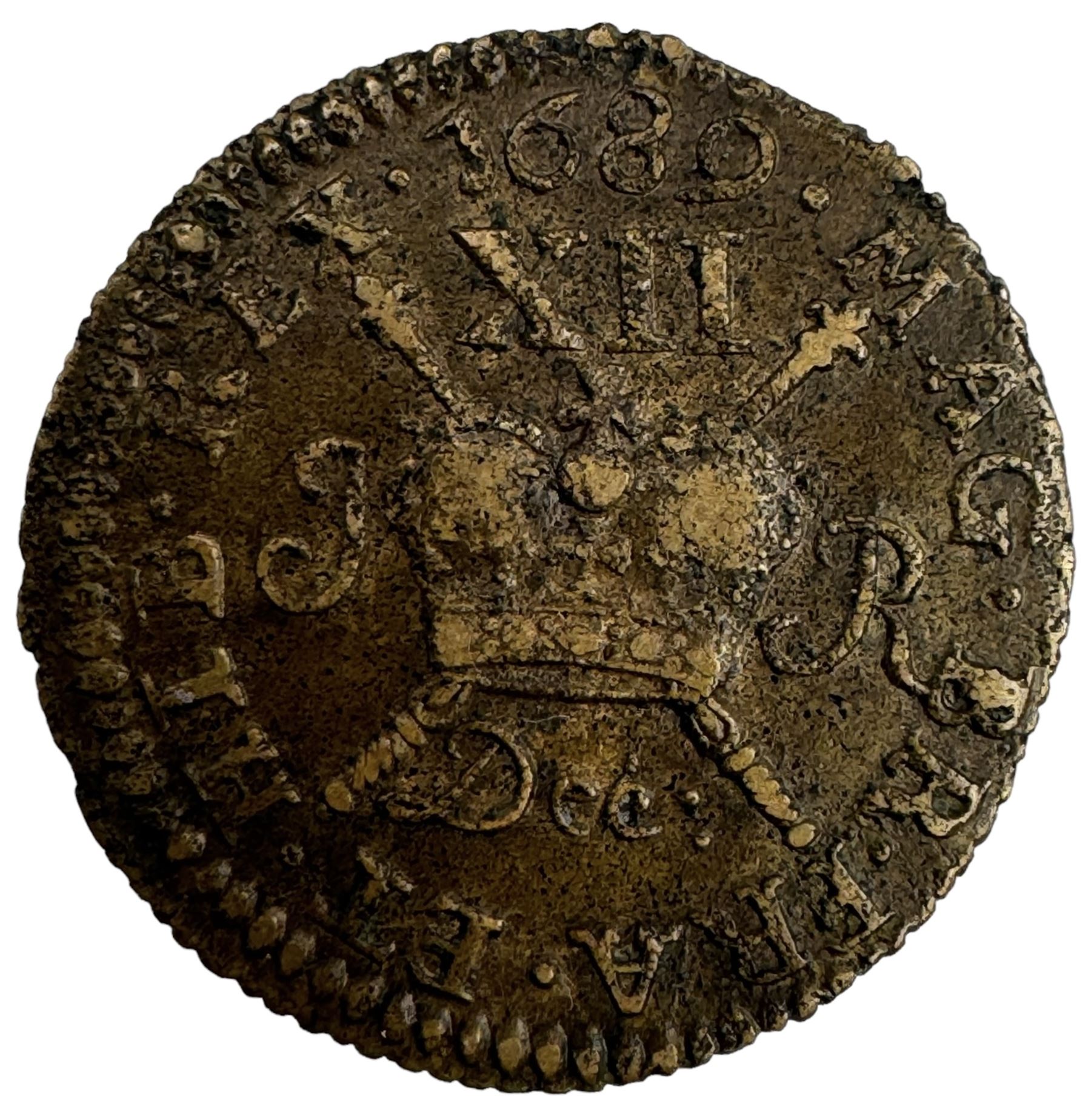 James II Irish gunmoney shilling - Image 2 of 7
