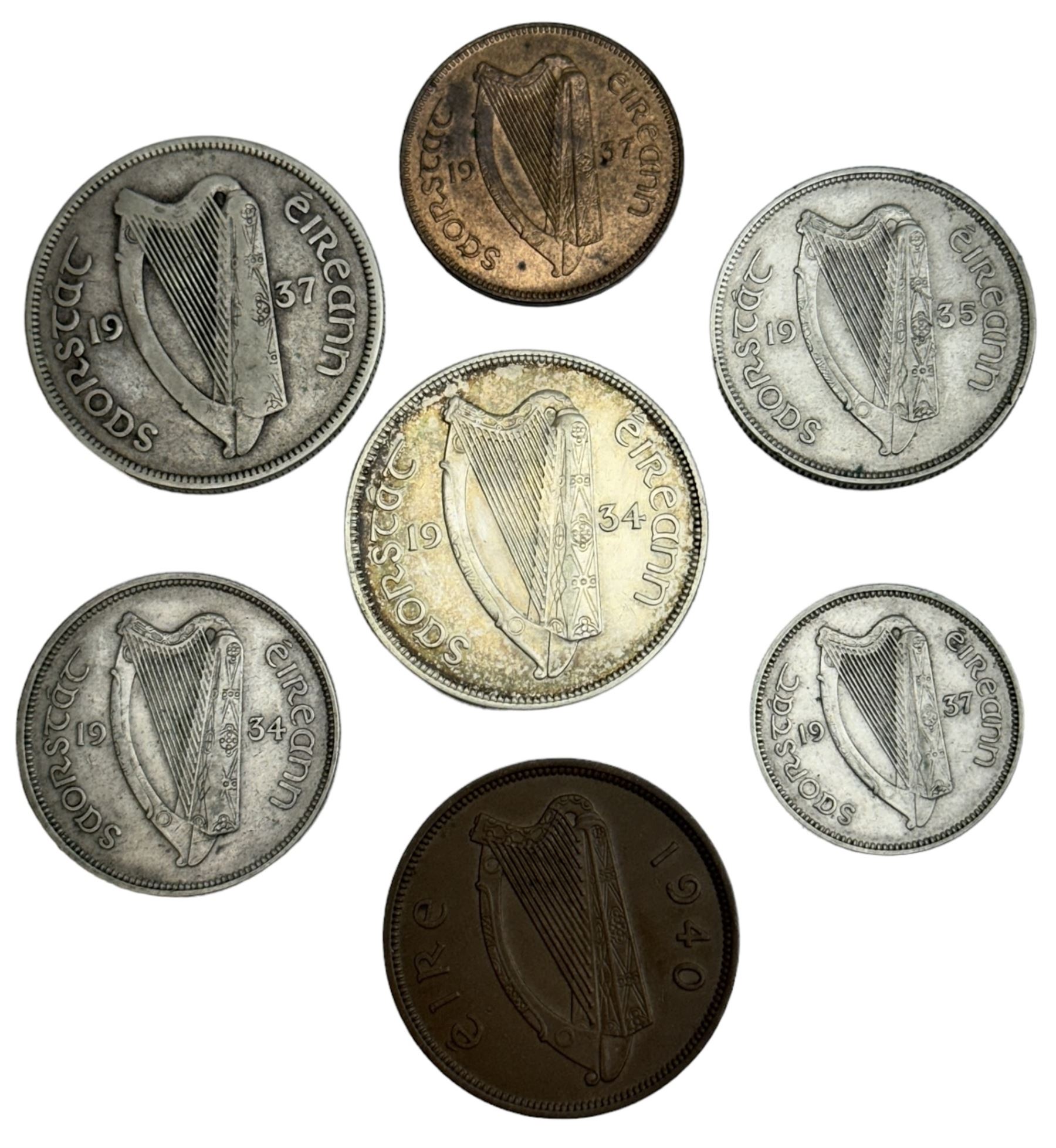 Seven Irish coins - Image 2 of 3