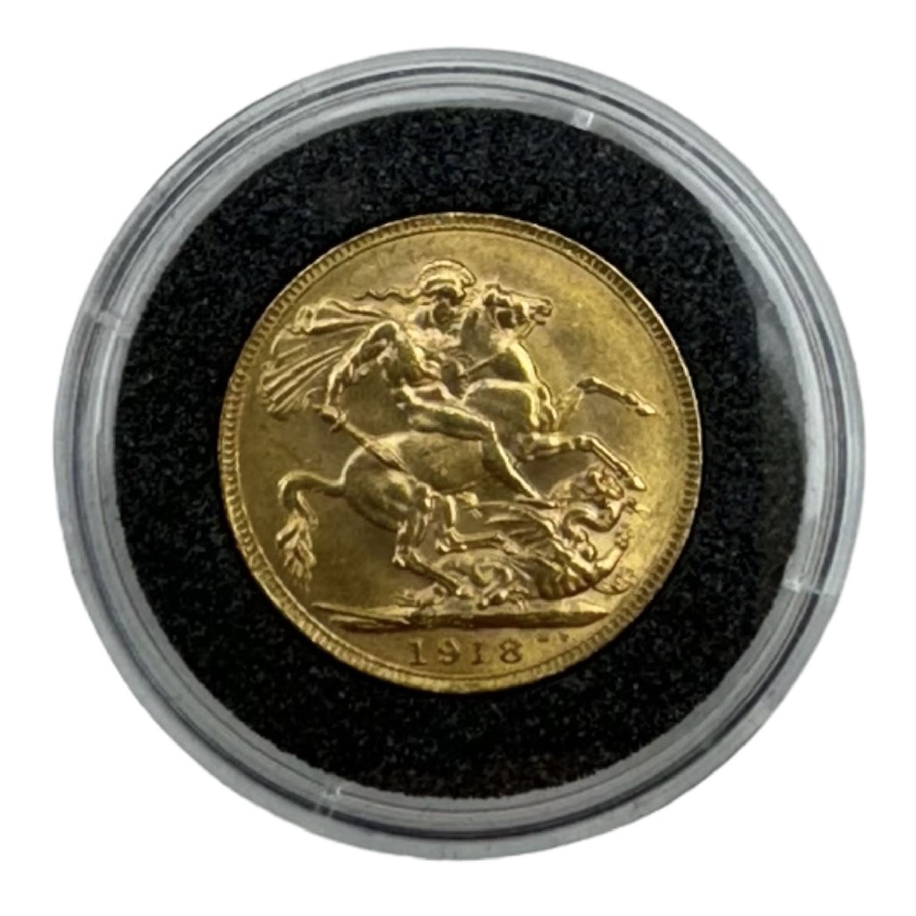 King George V 1918 gold full sovereign coin - Image 2 of 2