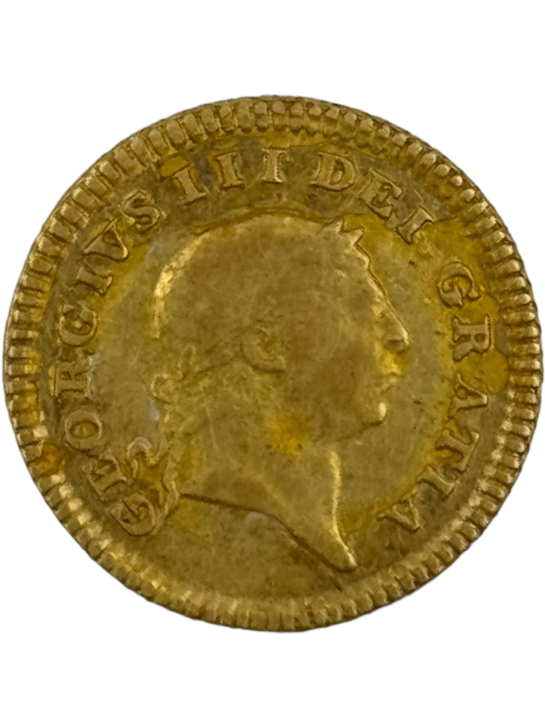 George III 1804 gold one third of a guinea coin