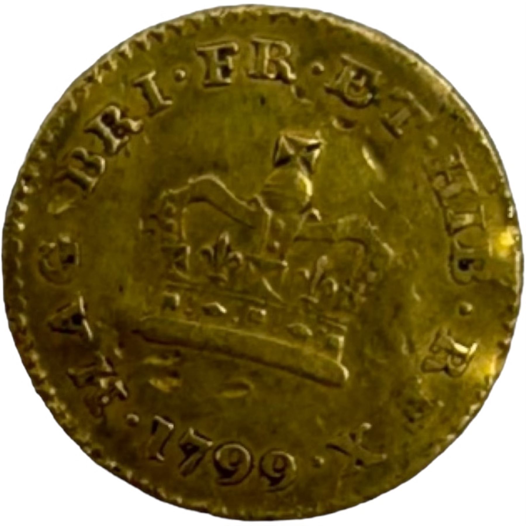 George III 1799 gold one third of a guinea coin - Image 2 of 2