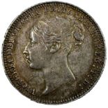 Queen Victoria 1878 silver sixpence coin